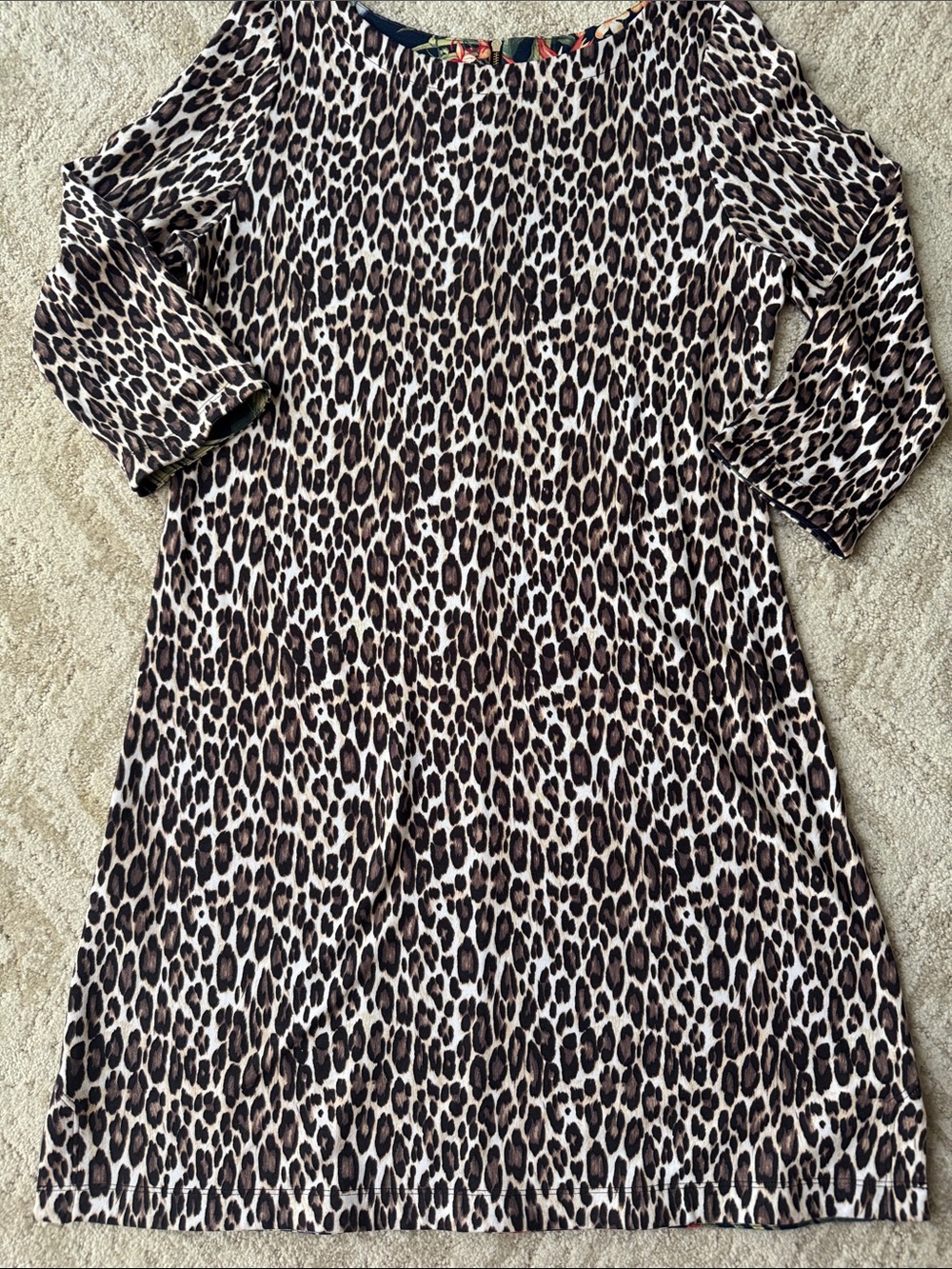 Tommy Bahama Leopard Print Shift Dress - Brown & Cream